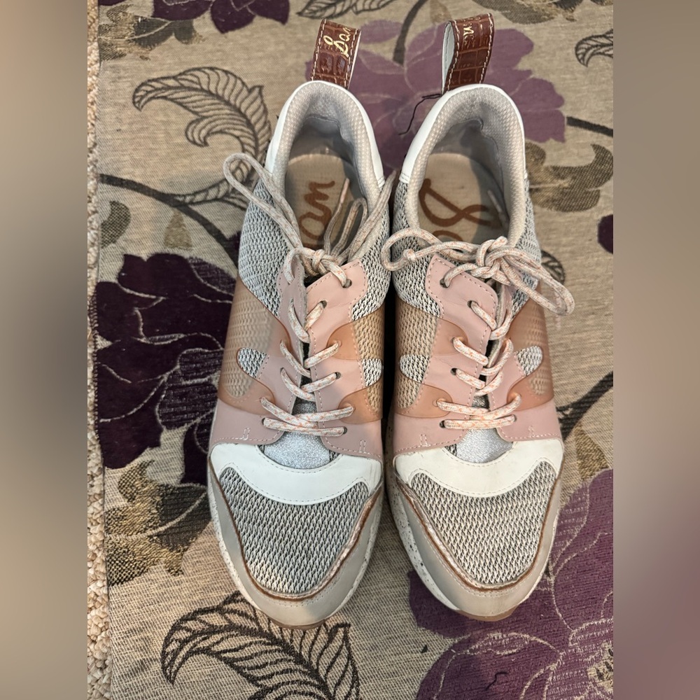 Sam Edelman Darsie Women's Pink and Gray Sneakers